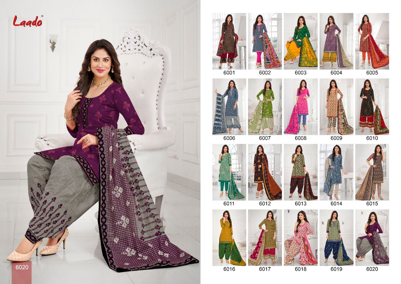 Laado 60 Latest Regular Wear Cotton Printed Dress Material COllection